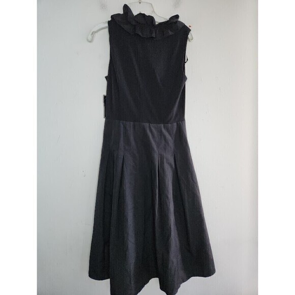 NWT Jessica Howard Evening Black A-Line Ruffle V-Neck Midi Dress size 6 - Picture 9 of 9